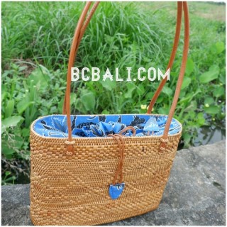 balinese designer straw rattan handwoven handbag leather handle